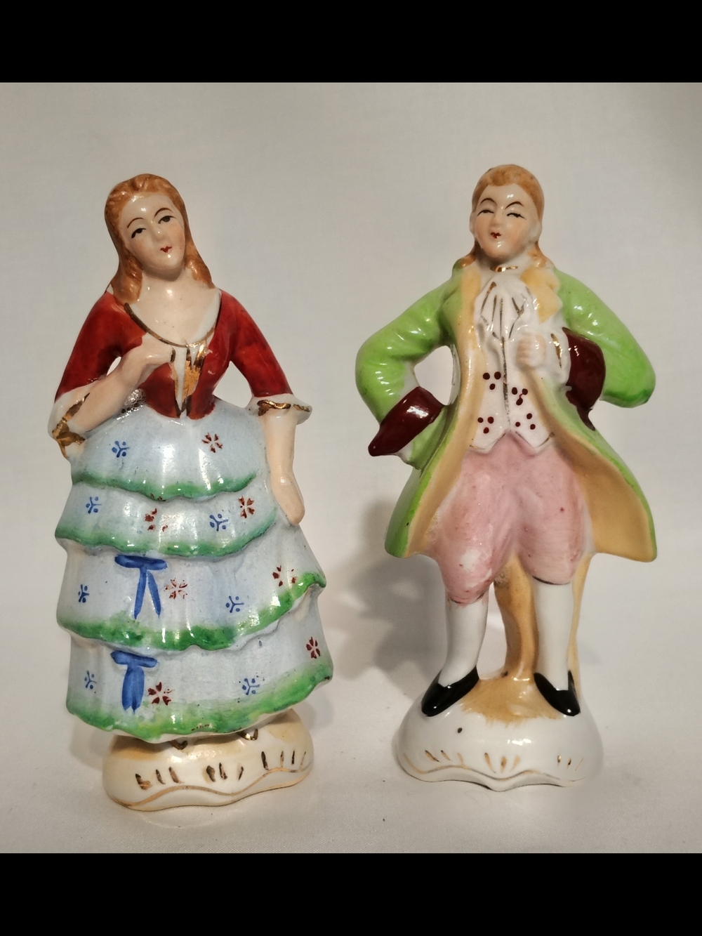 Vintage 1945-52 Post WWll Porcelain Victorian Couple Figures